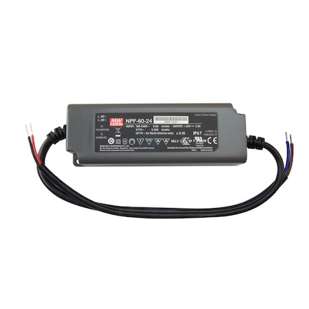 Diode Led Commercial Grade 24V DC Constant Voltage Driver, 60W, 120-277V AC DI-CV-MW24V60W-277